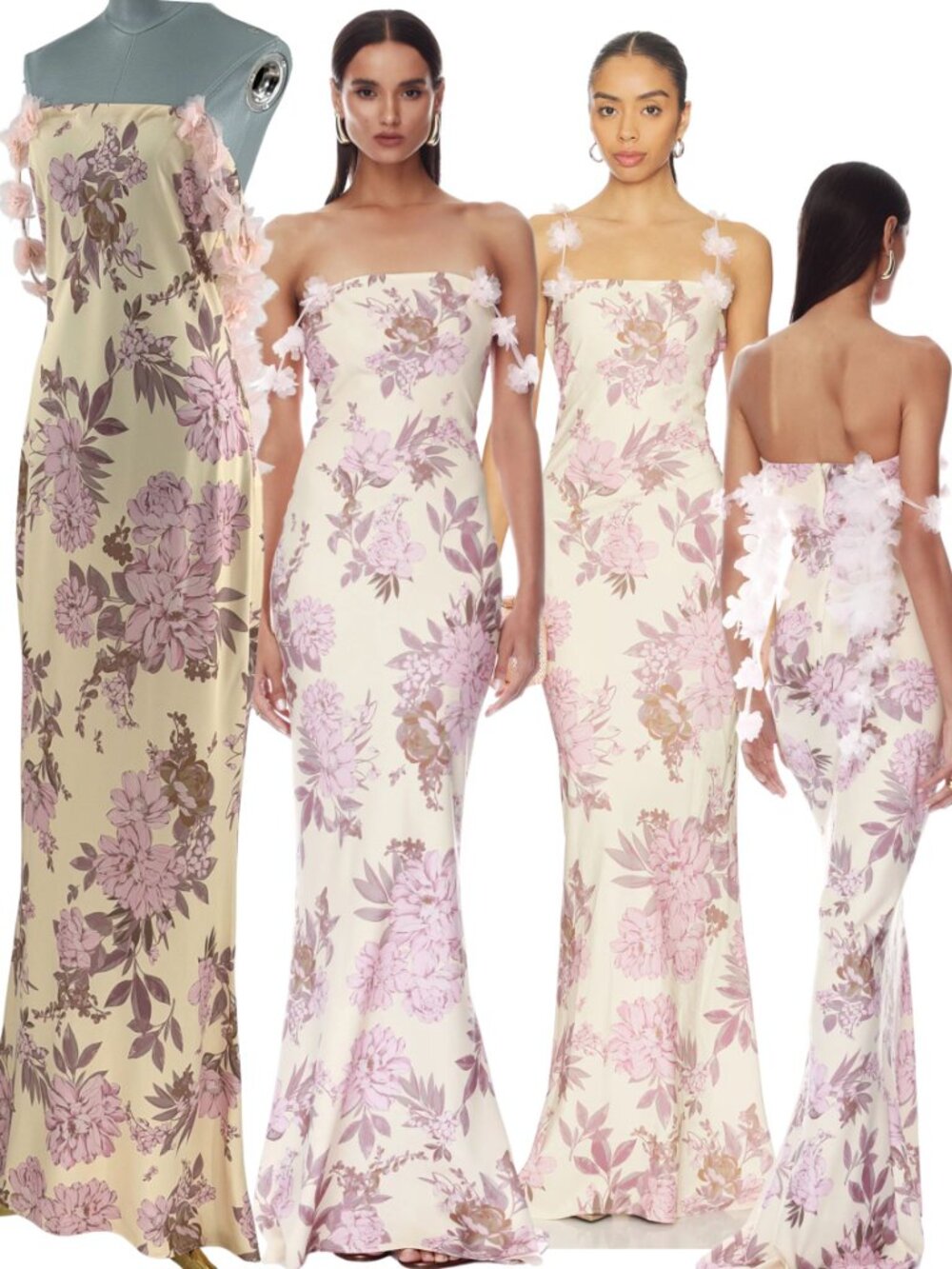 🆕 BRONX & BANCO 🧿 NWOT Magnolia Rosie Off the Shoulder Column Gown, Sz L US 8